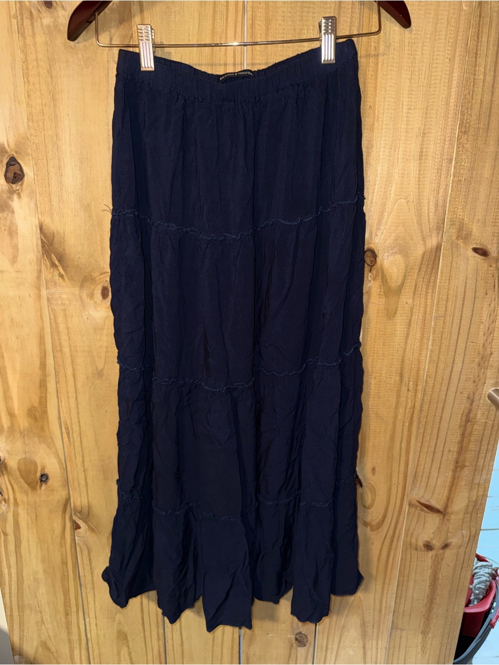 Brandy Melville Navy Tiered Maxi Skirt
